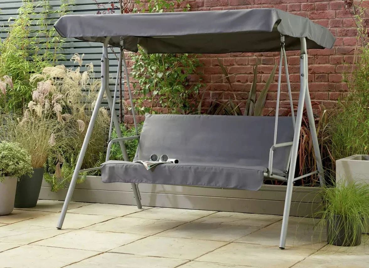 Ferocity Funda universal de techo para columpio de jardín de 3 plazas, XL, aprox. 230 x 120 cm, para columpio de jardín, toldo de repuesto, color beige [101]