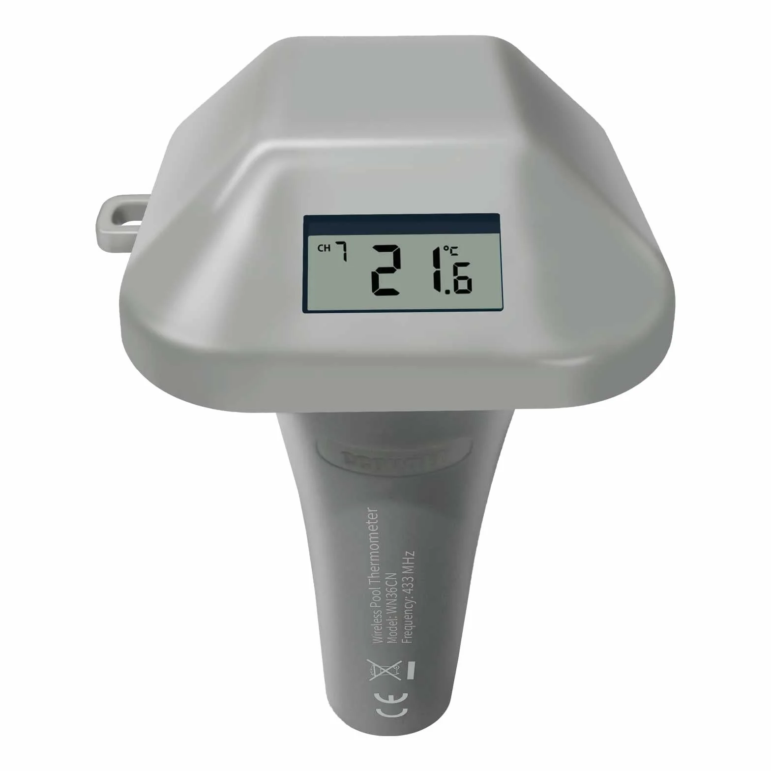 Ecowitt Termómetro de piscina WN36, flotante de fácil lectura, inalámbrico para piscina, spa y jacuzzi, compatible con multicanal GW1100/GW2000 868 MHZ