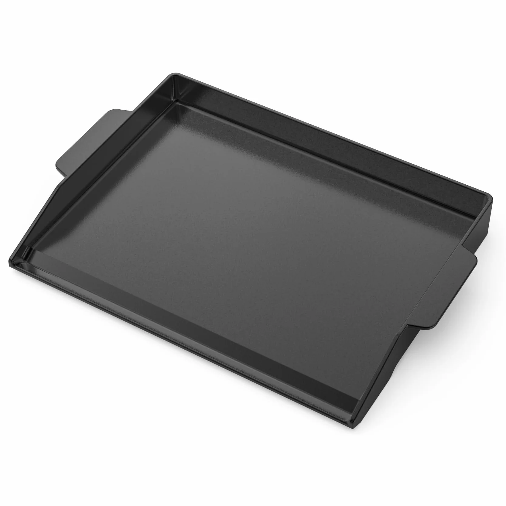 Onlyfire BBQ Griddle Plancha Universal de Hierro Fundido Esmaltado, Placa de parrilla con Paredes Laterales Extra Altas para Parrilla de Gas y Estufa, 52.5 x 40.5 cm