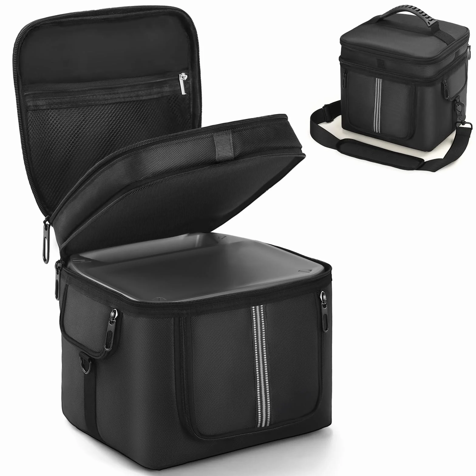 Funda de Transporte Compatible con la Central eléctrica portátil ECOFLOW River 2 MAX, Bolsa de Almacenamiento de Viaje con Ventanas con Cremallera para generador, Cable de Carga y
