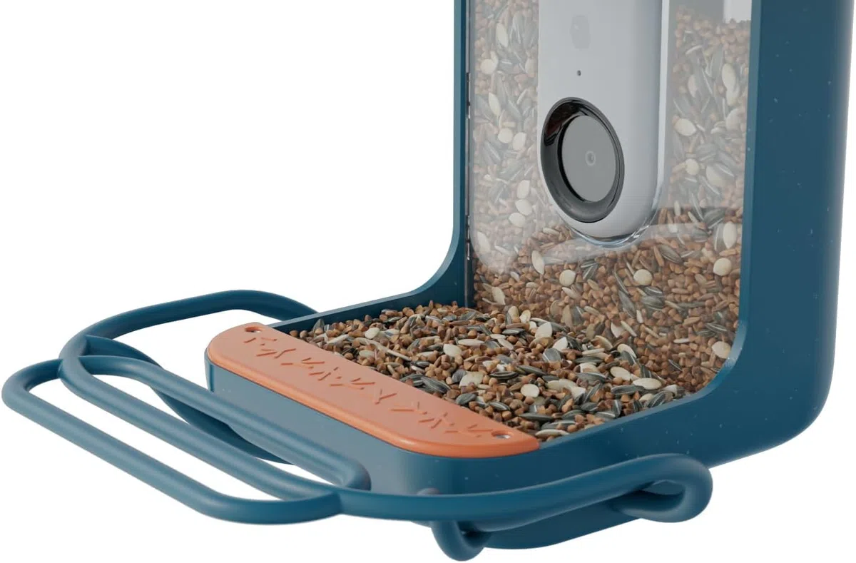 BIRD BUDDY® Extensor de Percha Original para comedero Inteligente para pájaros con cámara (Azul)