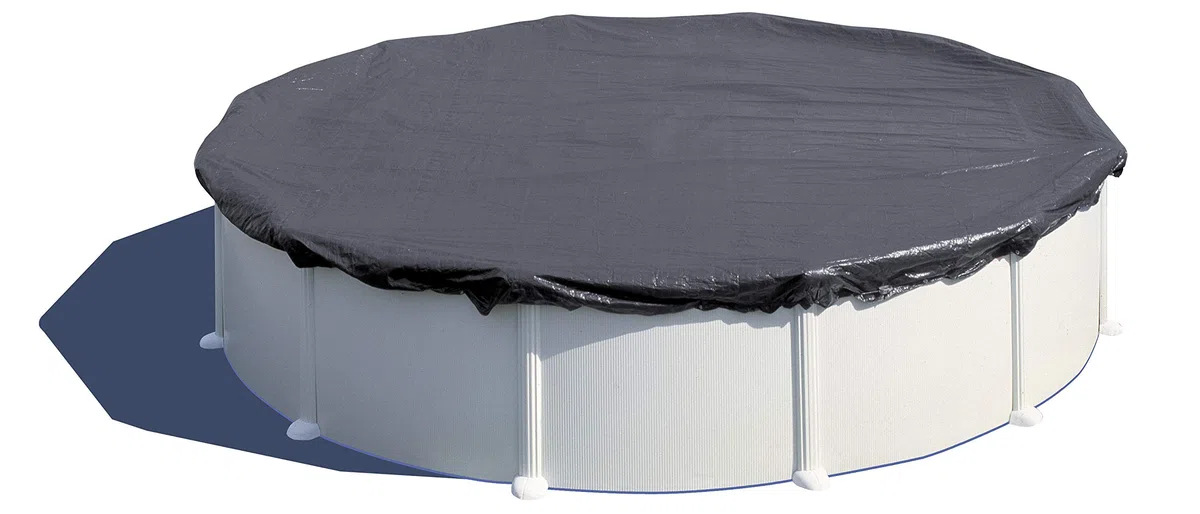Gre CIPR241 - Cubierta de Invierno para Piscinas Redondas de 240 cm de diámetro, 120 g/m2, Cobertor de Piscina para Proteger el Agua de la Piscina