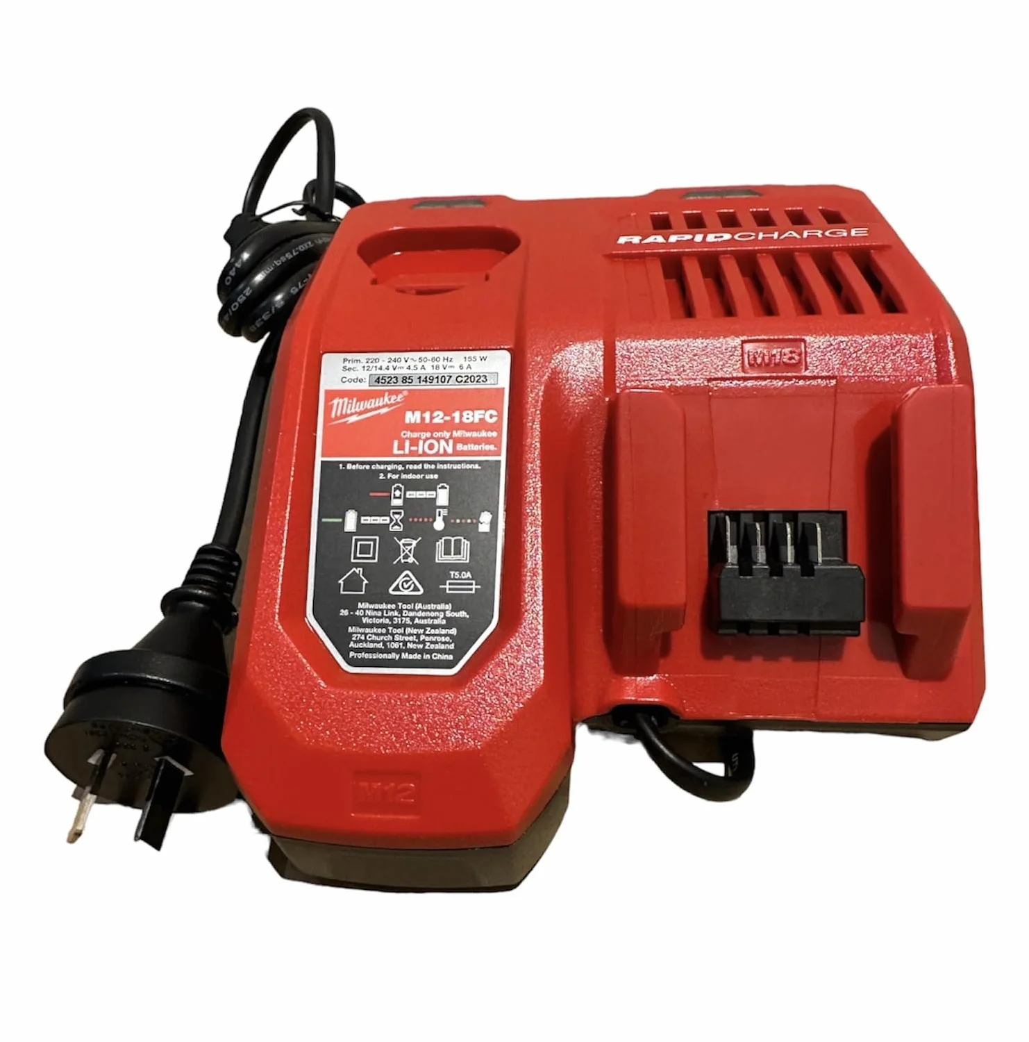 Cargador rápido sistema M12, M14 y M18 Li-Ion