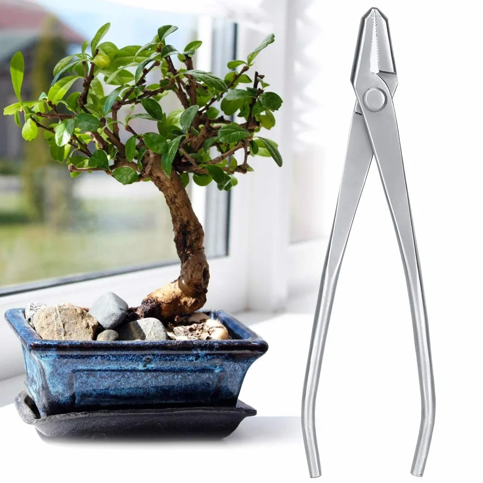 Duokon Herramienta de Corte de Bonsai, Cortador de Perilla de Acero Inoxidable para Cuidado de Jardines con alicates de Corte de jardinería de Borde Redondo Herramientas de Bonsai
