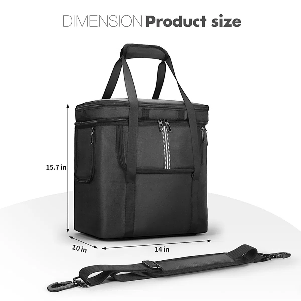 Funda de transporte compatible con la estación de energía portátil BLUETTI AC180, bolsa de almacenamiento de viaje al aire libre con cremallera lateral, bolsillos de dos capas para cable de