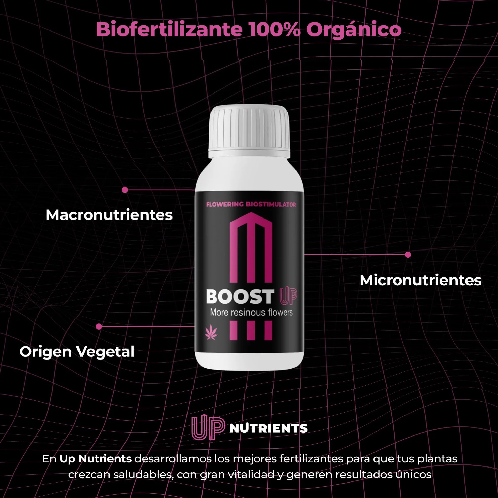 GROWMANIA Bio Grow de BioBizz 5L + Muestra Boost Up + Vaso Medidor | Biogrow Fertilizante Orgánico para Crecimiento Extenso | Ideal para Jardines Grandes y Huertos