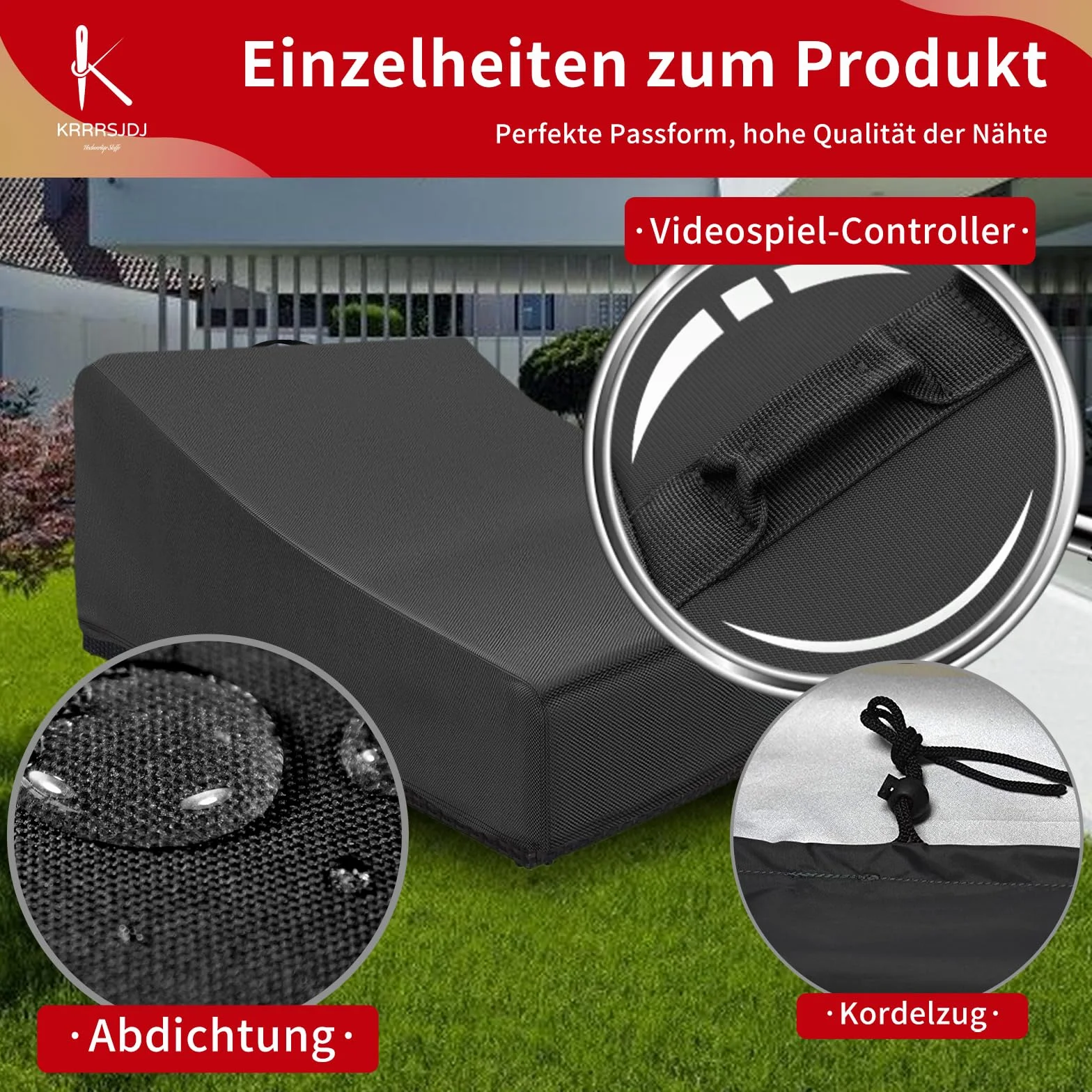Funda para Tumbonas para 2 Personas Impermeable,Cubierta Protectora Doble Tumbona Anti Viento,Tumbona Jardin Cubierta Protectora Contra con Cordón y Asas,Tela Oxford 420D (210*160*40/90cm,Negro)
