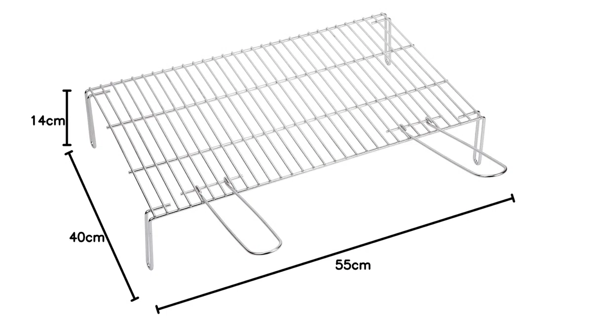 Sauvic 02450 - Parrilla Barbacoa zincada, con Patas, 55 x 40 cm