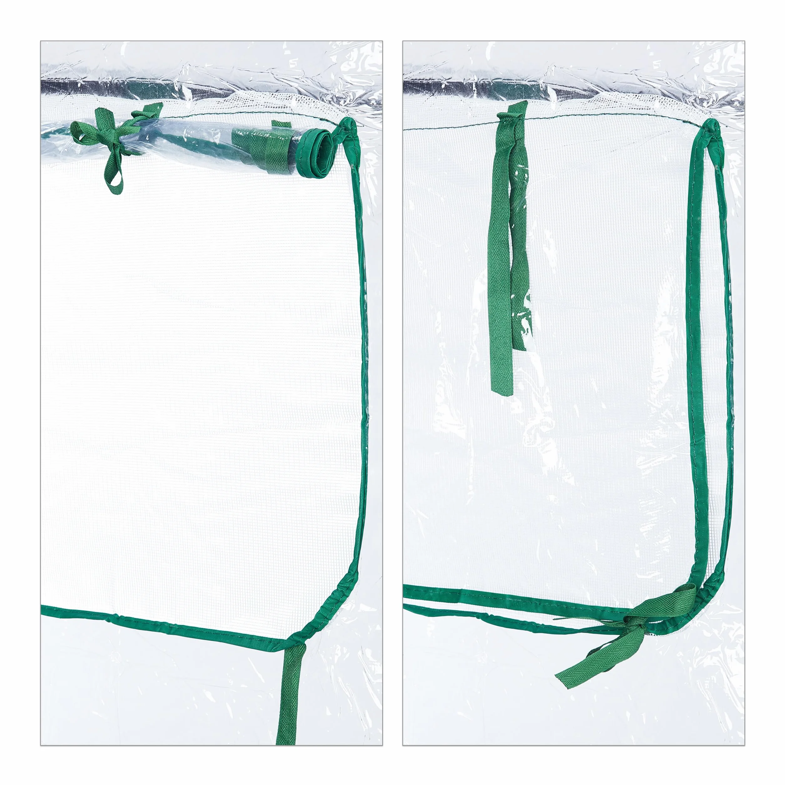 Relaxdays Invernadero Grande, Cubierta PVC, Puerta y Ventanas Enrollables, 152x132x92 cm, Huerto Tomates, Transparente