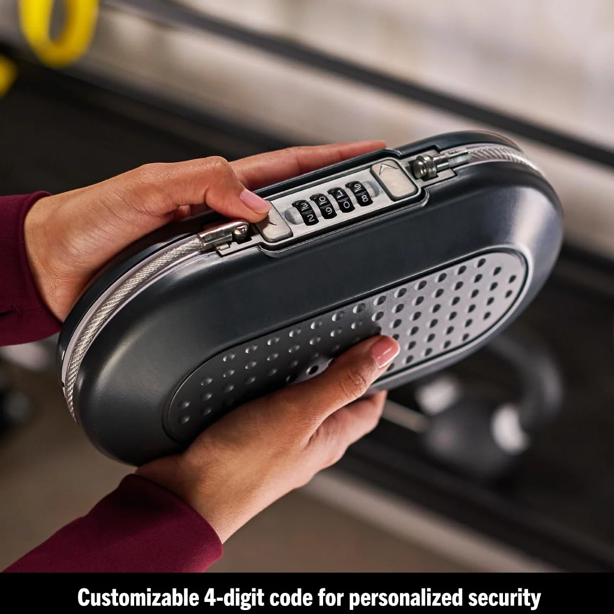 Master Lock 5900D Establece tu Propia combinación de Caja Fuerte portátil, Gris, 9-17/32 in. Wide