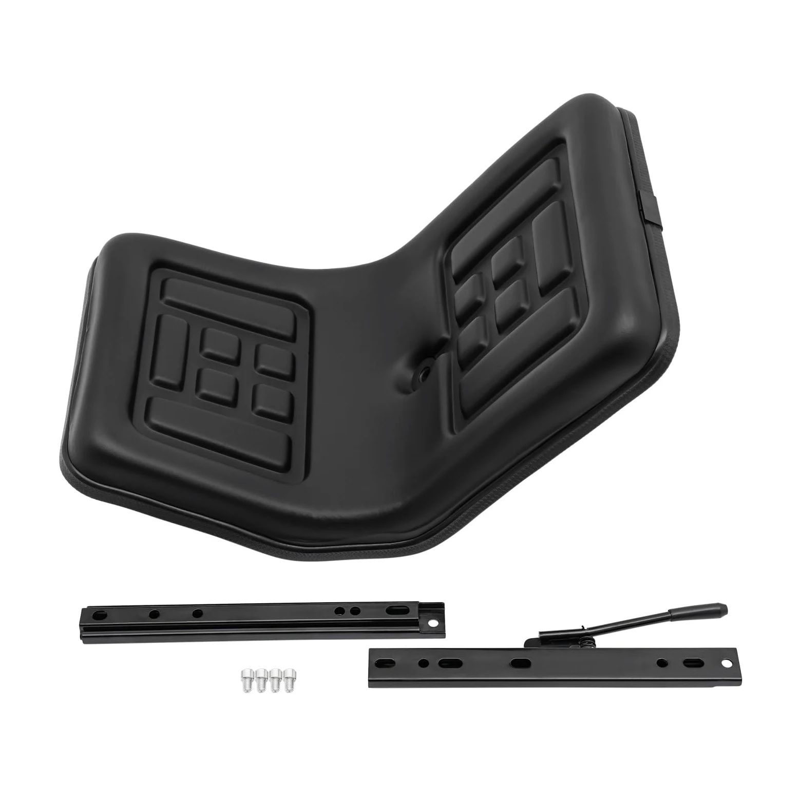 Asiento universal de tractor de poliuretano con rieles horizontal ajustable 36 x 35 x 30 cm para carretillas elevadoras, excavadoras, cortadoras de césped y volquetes